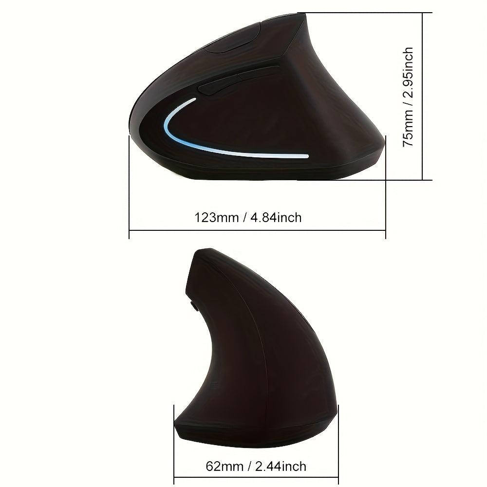 [Wireless Vertical Mouse] 2.4GHz Wireless Vertical Mouse - New Style Right Hand Fifth Generation Optical Mice - 6 Buttons for Laptop PC Computer Desktop - Buy online at  Vibe In Cart.