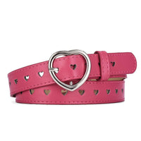 A Single Pack of PU Women'S Heart-Shaped Buckle, Simple And Stylish, Korean Version Ins Women'S Belt with Heart-Shaped Hollow Decoration for Dresses And Jeans. - Buy online at  Vibe In Cart.