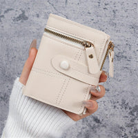 New Women'S Short Two-Fold Coin Purse for Storing Bank Cards, Credit Cards, And Multiple Card Slots with a Zipper Wallet. - Buy online at  Vibe In Cart.