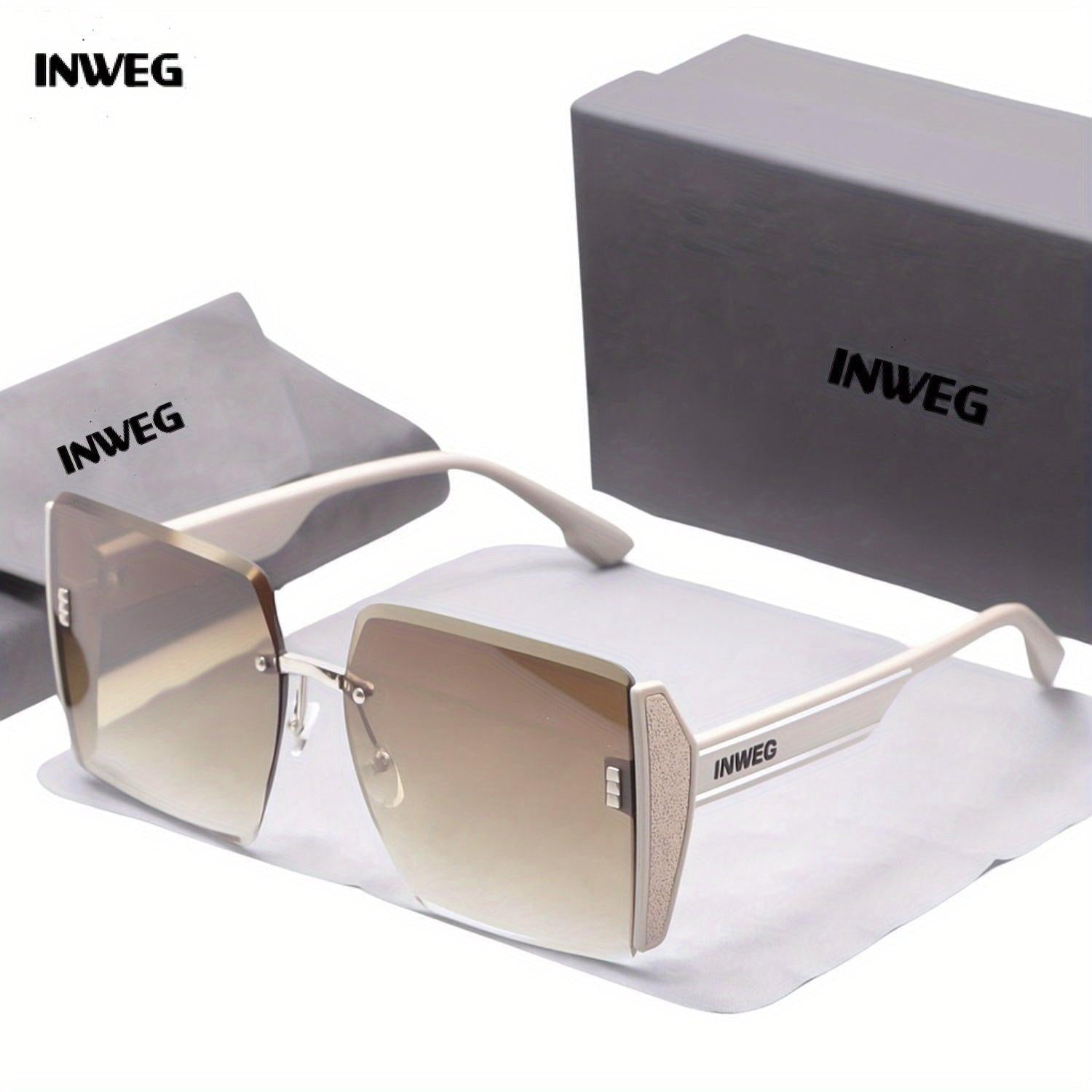 INWEG Trendy Oversized Glasses, Shades for Women, Large Frame Glasses with UV400 Protection for Driving, Beach Activities, And Everyday Fashion, Retro Square Glasses for Women, Trendy Large Frame Glasses - Buy online at  Vibe In Cart.