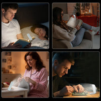 New USB Rechargeable Foldable Reading Lamp, Eye-Friendly Small Night Light for Reading, Suitable for Nighttime Use, with 3 Light Colors And 3 Adjustable Brightness Levels, White Casing, Book Clip, Portable And Easy to Store. - Buy online at  Vibe In Cart.