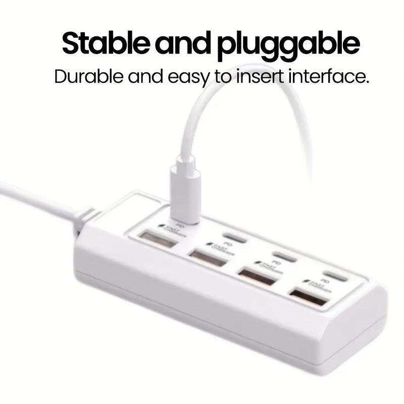 8-Port USB Hub 25W Fast Charging Multi-Interface, 4 USB+4PD Ports, Wide Compatibility for 5V USB Devices, Suitable for Computers, Laptops, Tablets, etc., USB Charging Hub, Laptop Charging Accessory, Compact Charging Station, - Buy online at  Vibe In Cart.