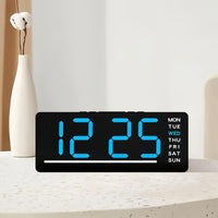 [Dual Alarm Clock] 1PCS Fashionable Large Digital Dual Alarm Clock with Mirror, Weekday Display, Snooze Function, Minimalist Design, USB-Powered Desk Clock for Living Room, Bedroom, Study, Office, Home Decor Art Piece - Buy online at  Vibe In Cart.