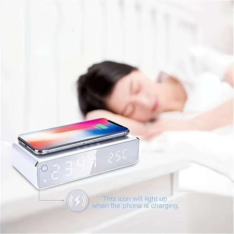 Wireless Charger with LED Alarm Clock and Thermometer Three-in-One Stylish Control Design Suitable for Home or Office Use - Buy online at  Vibe In Cart.