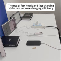12-Port USB Fast Charging Station - 6×Type-C PD + 6×USB-A Ports, Up to 25W per Port, Compact Design, High-Speed Charging for Laptops/Tablets/Multiple Devices, Workspace Power Hub for Tech Enthusiasts, Power Board, Usb Charg - Buy online at  Vibe In Cart.