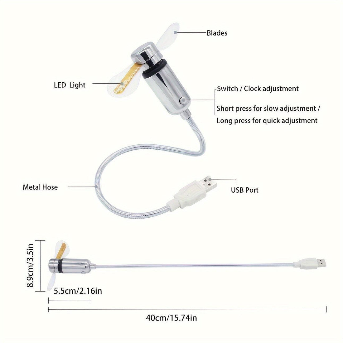Clock Fan USB Fan LED Time Display Portable Cooling Fan For Desktop And Laptop Computers - Buy online at  Vibe In Cart.