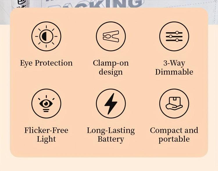 [USB Rechargeable Reading Lamp] USB Rechargeable Reading Lamp, Adjustable Brightness 360° Flexible Book Light for Night Reading, Bedside, Tablet, Study and Work - Buy online at  Vibe In Cart.