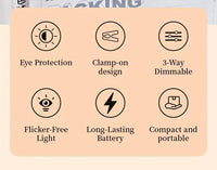 [USB Rechargeable Reading Lamp] USB Rechargeable Reading Lamp, Adjustable Brightness 360° Flexible Book Light for Night Reading, Bedside, Tablet, Study and Work - Buy online at  Vibe In Cart.