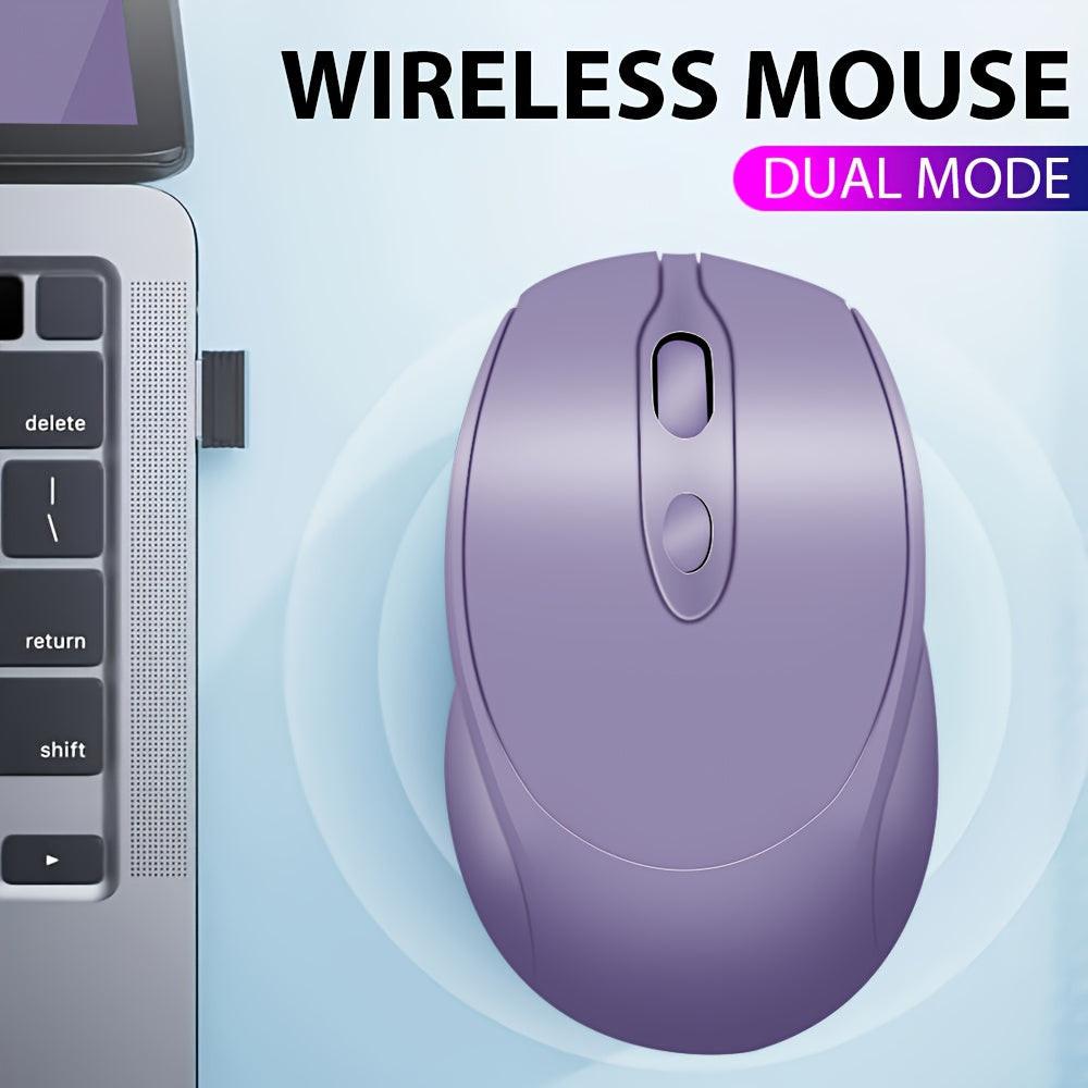 Wireless Mouse, Dual-Mode Portable Computer Mouse with Silent Clicking, Charged with Type-C Interface, Suitable for Laptop/Tablet/PC/Desktop Mouse - Buy online at  Vibe In Cart.