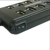 1pc Portable General Purpose Work Home With Switch ABS Plastic Double Row Ten Port USB HUB - Buy online at  Vibe In Cart.