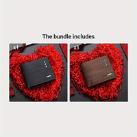 Men's Casual Black PU Leather Wallet with Card Slots, Zipper Coin Purse and Money Clip