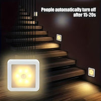 6-LED Motion Sensor Stair Wall Light, Battery-Powered Wireless Night Light for Under Cabinet/Corridor Wardrobe Kitchen - Christmas Indoor Use, ≤36V Battery Not Included, Simple Lighting, Minimalist Design, Durable Structure - Buy online at  Vibe In Cart.