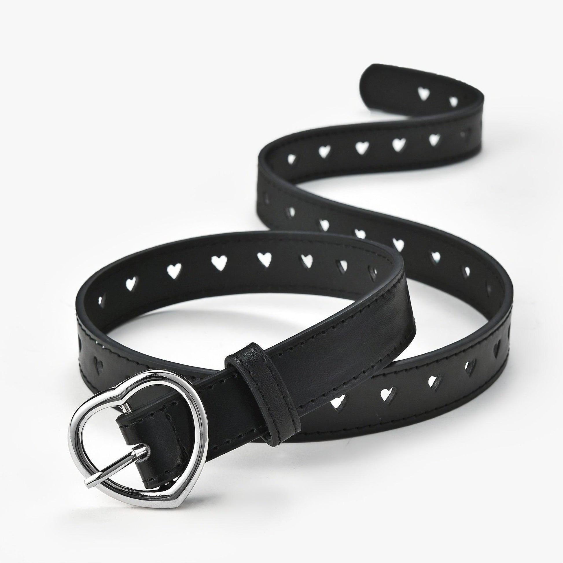 A Single Pack of PU Women'S Heart-Shaped Buckle, Simple And Stylish, Korean Version Ins Women'S Belt with Heart-Shaped Hollow Decoration for Dresses And Jeans. - Buy online at  Vibe In Cart.