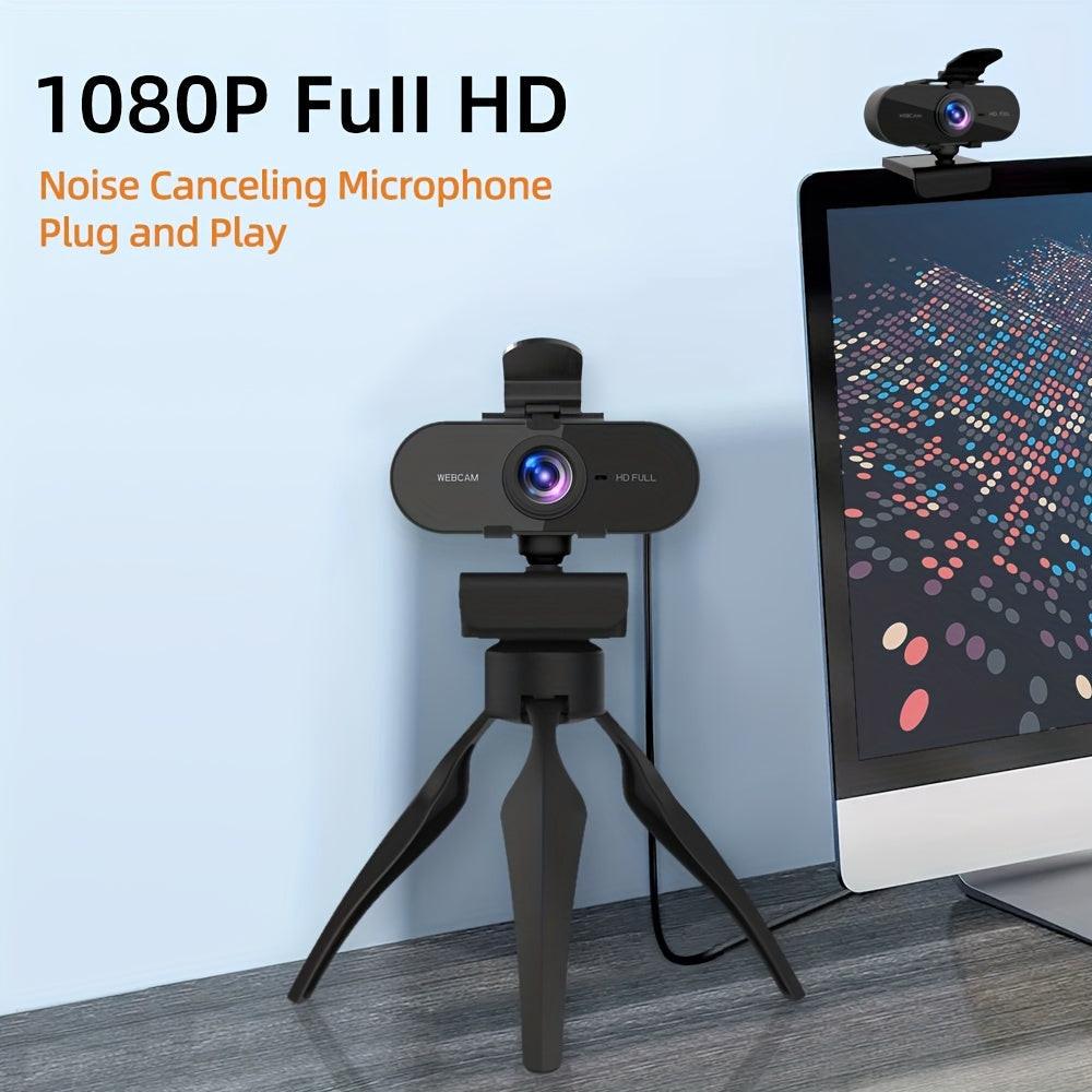 1080P Full HD Webcam with Built-In Microphone, Plug And Play, Privacy Cover, Stand, Suitable for Meetings, Game Streaming, Voice Calls, Online Classes, And Home Office Use, High-Definition Video, Easy Installation, Computer C - Buy online at  Vibe In Cart.