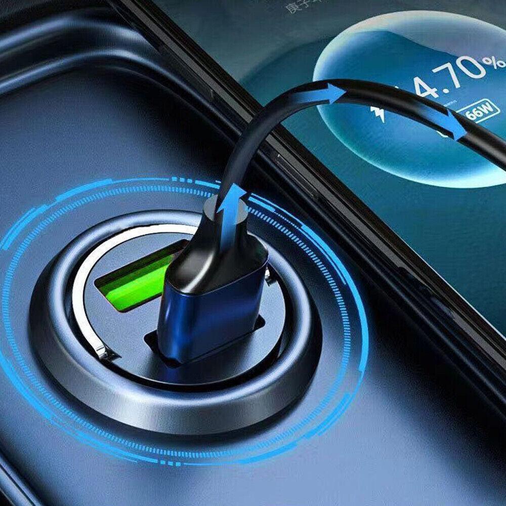 Dual-Port Mini USB Car Charger, Fast Charging, Metal Surface, Male to Female Connector, with Pull Ring Design, Suitable for Smartphones And Devices, Car Power Accessory, No Battery, Ideal for 11 Holiday Birthday Gifts. - Buy online at  Vibe In Cart.