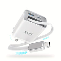 45W/65W USB C Charger, Foldable Fast Wall Charger Block With 3.3FT 100W USB C Cable For MacBook Pro/Air, for iphone 16/16 Pro/16 Pro Max/ for iphone 15/15 Pro/15 Pro Max/14/14 Pro/14 Pro Max, IPad, Galaxy, Pixel, AirPods, & M - Buy online at  Vibe In Cart.