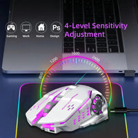 Rechargeable Dual-Mode Mouse- BT+ 2.4G Wireless Mouse, RGB Gaming Mouse, Silent Clicks, Long Battery Life, Ambidextrous Ergonomic Comfort- for Extended Work& Gaming- Computer& Gaming Accessories - Buy online at  Vibe In Cart.