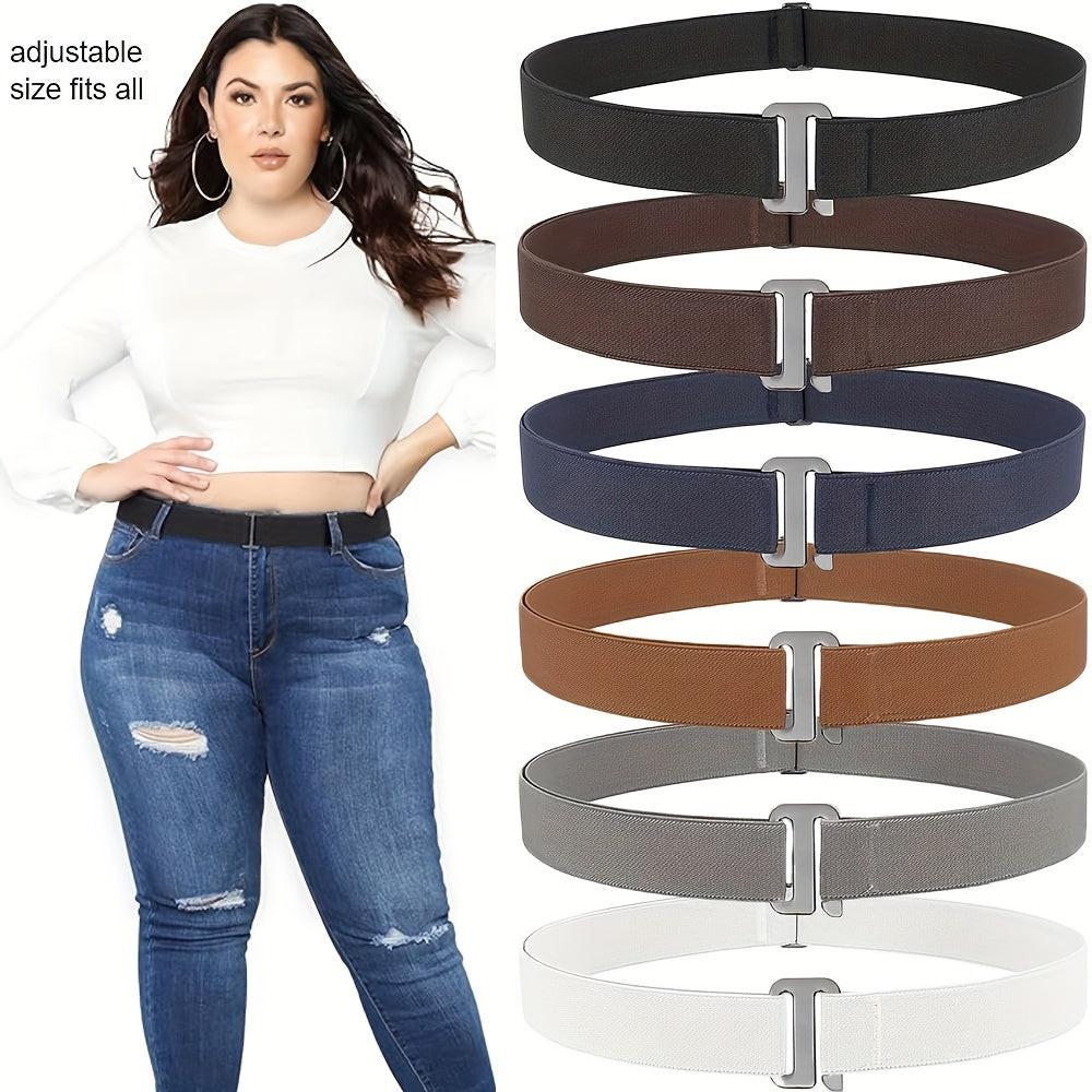 2D Flat, 1pc Women No Show Stretch Belt Invisible Elastic Web Strap Belt with Flat Buckle for Jeans Pants Dresses - Buy online at  Vibe In Cart.