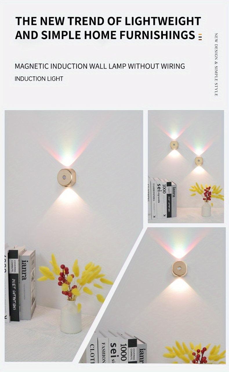 1pc Motion Sensor Light with USB Charging and Adjustable Brightness and Color