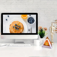 Battery-Operated LED Digital Alarm Clock Featuring a Quiet Pyramid Design, Night Light, Music, Snooze Function, And 7 Color-Changing Options, Perfect for Decorating Your Bedroom Or Office Desk. - Buy online at  Vibe In Cart.