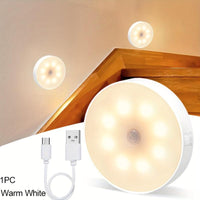 8 LED Rechargeable Motion Sensor Light Indoor, Adhesive Motion Sensor Night Light, White/Warm White, Suitable for Closets Cabinets Kitchens Hallways Stairs, Home Emergency Light, 1pc - Buy online at  Vibe In Cart.
