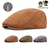 2-Pcs Set: One Hat and One Necklace, Men's Antler Beanie, New Youth Newsboy Cap, Windproof Warm Winter Hat, Christmas Party Accessory - Buy online at  Vibe In Cart.