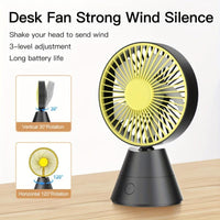 A Desktop Fan That Can Swing Automatically, Portable Fan, 1800mAh/USB Rechargeable Battery, Suitable for Home, Office, Dormitory, Outdoor And Travel Lightweight Portable Cooling Birthday/summer, Office Cooling, Desk Fan, Slee - Buy online at  Vibe In Cart.