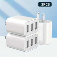 [3PCS Fast USB Charger] 3PCS Fast Charging USB Wall Charger Adapter Plug Cube | Quick Charge for iPhone 14 13 12 11 Pro Max 10 SE X XS 8 Plus | Power Block Charging Box Brick - Buy online at  Vibe In Cart.