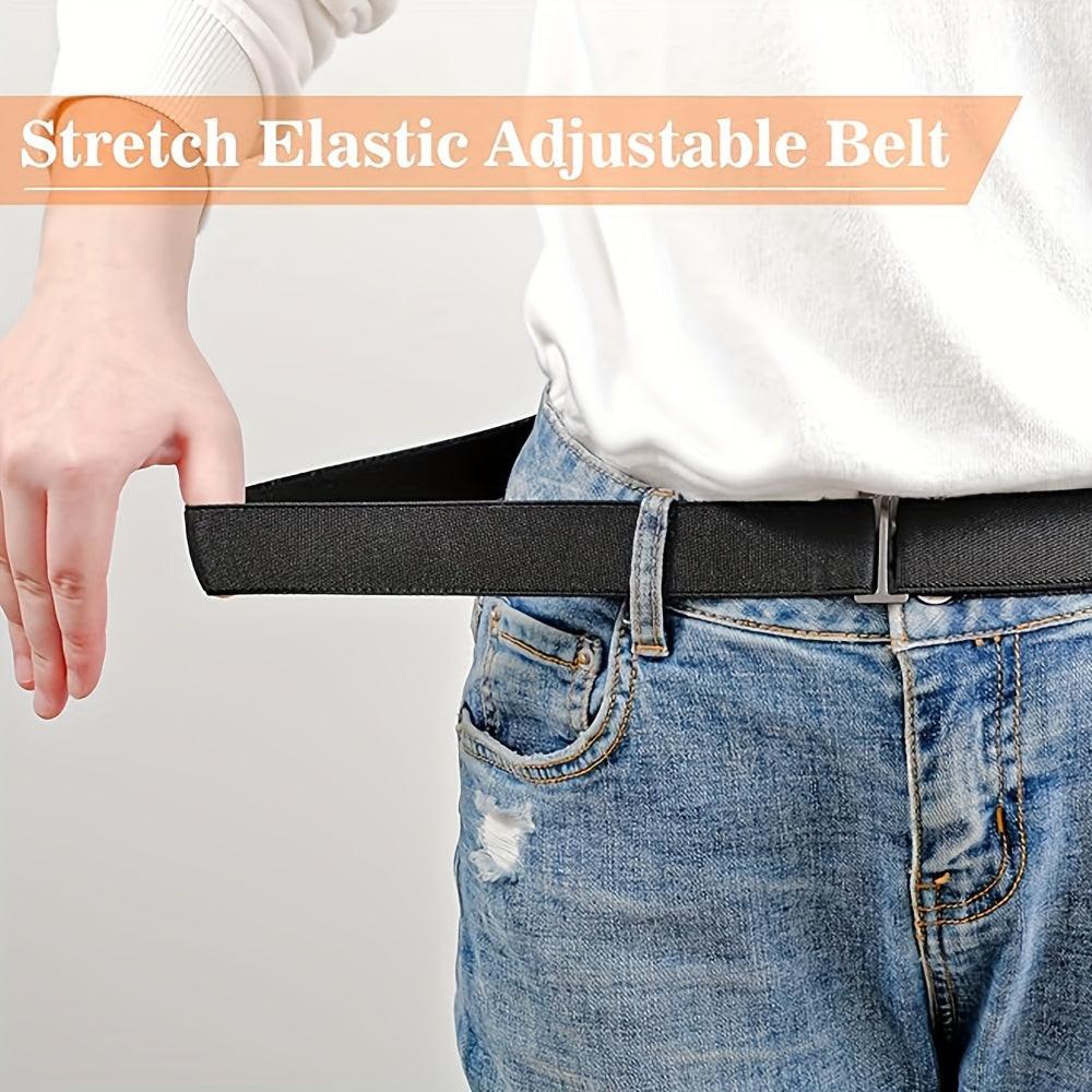 2D Flat, 1pc Women No Show Stretch Belt Invisible Elastic Web Strap Belt with Flat Buckle for Jeans Pants Dresses - Buy online at  Vibe In Cart.