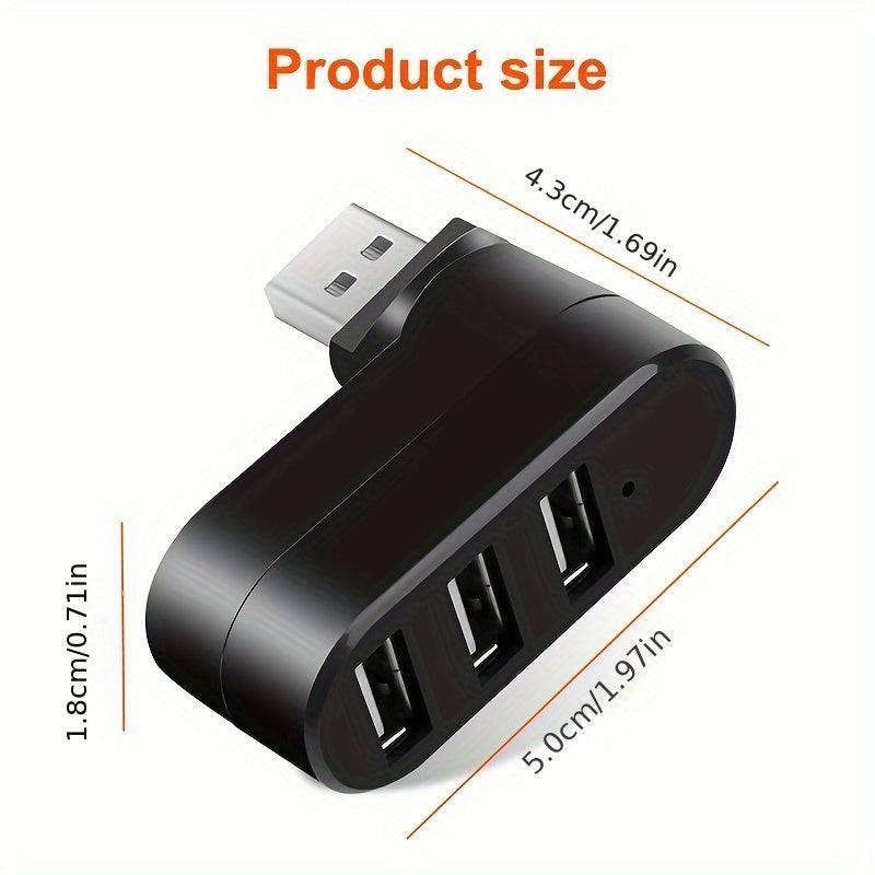 High Quality For Laptop For PC Hub USB Rotate Splitter Mini Adapter 3 Ports - Buy online at  Vibe In Cart.