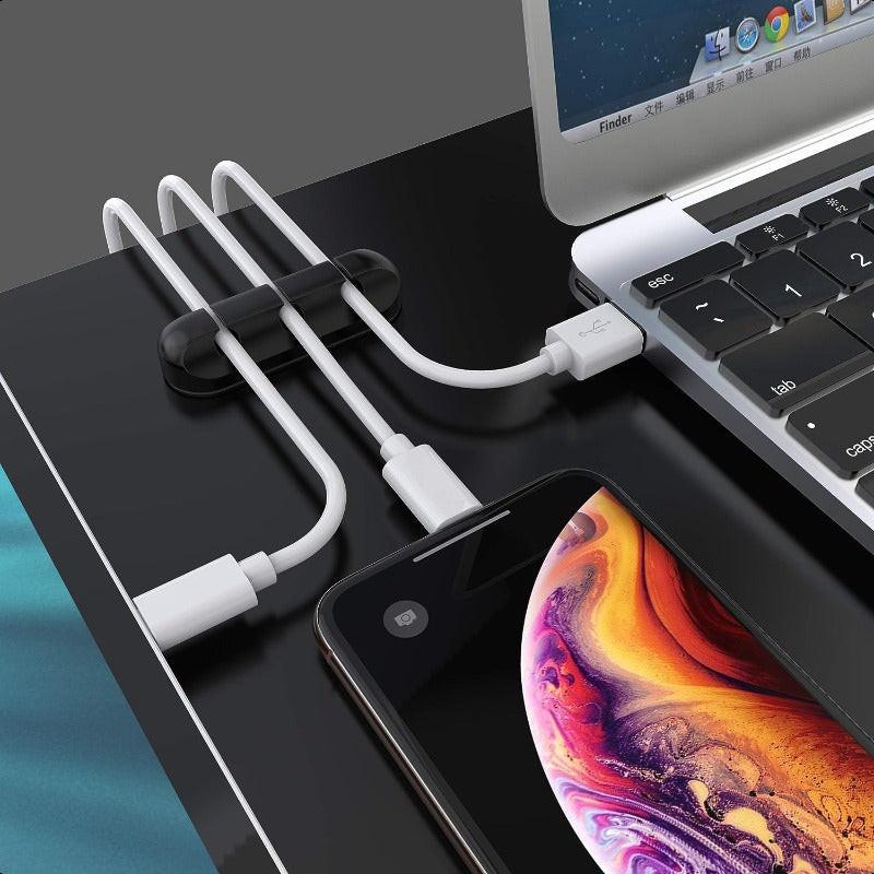 3pcs Self-Adhesive Cable Holder Clips - Black Plastic Cord Organizer for Desktop, USB Charging Cables, Power Cords, and More - Perfect for Home or Office Use, Cord Holder - Buy online at  Vibe In Cart.