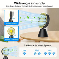 A Desktop Fan That Can Swing Automatically, Portable Fan, 1800mAh/USB Rechargeable Battery, Suitable for Home, Office, Dormitory, Outdoor And Travel Lightweight Portable Cooling Birthday/summer, Office Cooling, Desk Fan, Slee - Buy online at  Vibe In Cart.