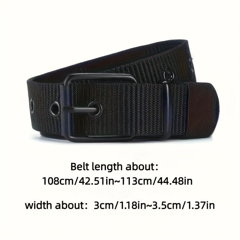 Breathable Nylon Fabric Belt, Youth Belt with Pin Buckle for Jeans, Regular Size Has 8 Holes, Belt Length 44.48 Inches,suitable for Men and Women. - Buy online at  Vibe In Cart.