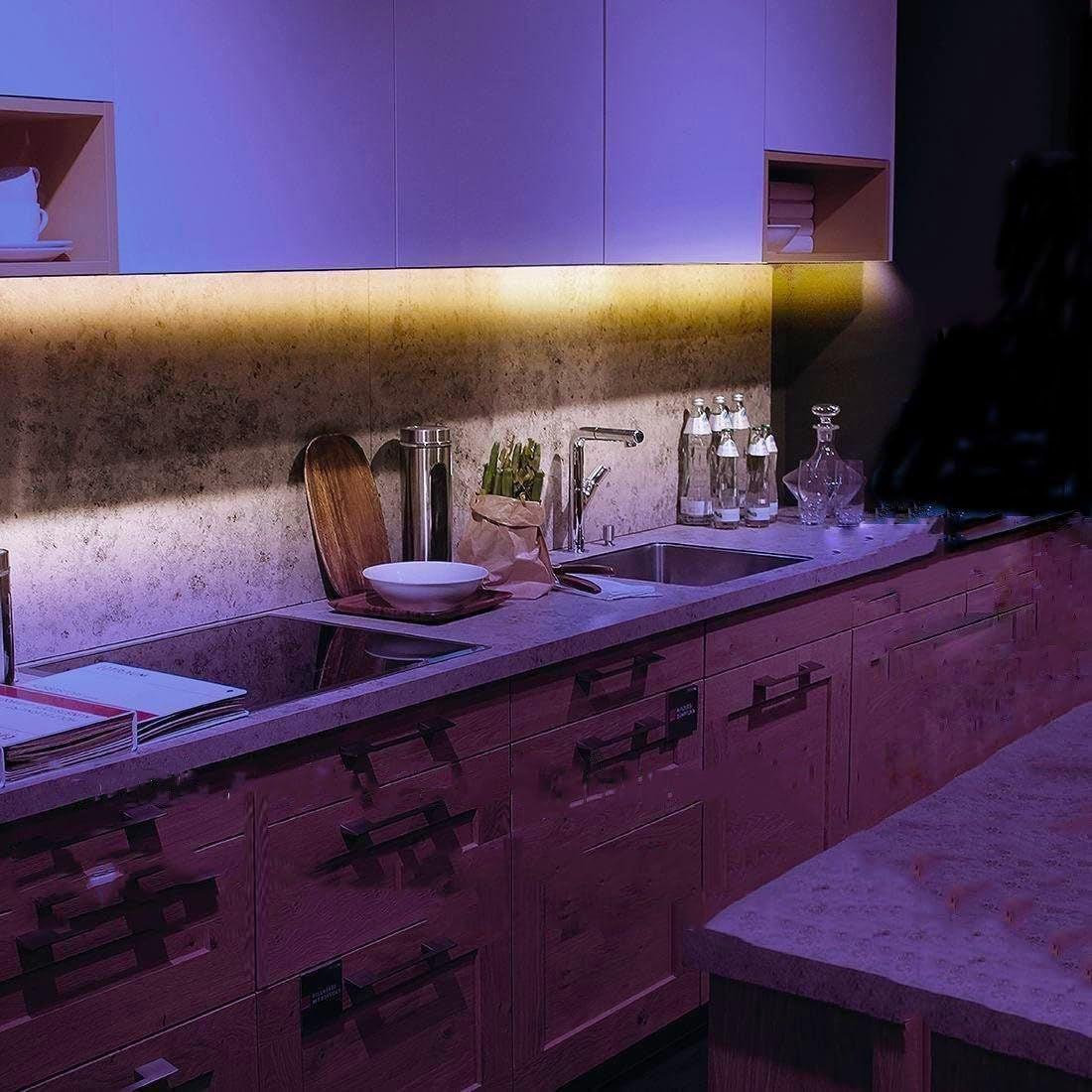 100cm/300cm/500cm Motion Sensor LED Strip Light, Battery-Powered Wall Mount for Wardrobe, Stairs, Pantry, Cabinet, Bed, Storage Cabinet, Powered, 3000K Warm White - Buy online at  Vibe In Cart.