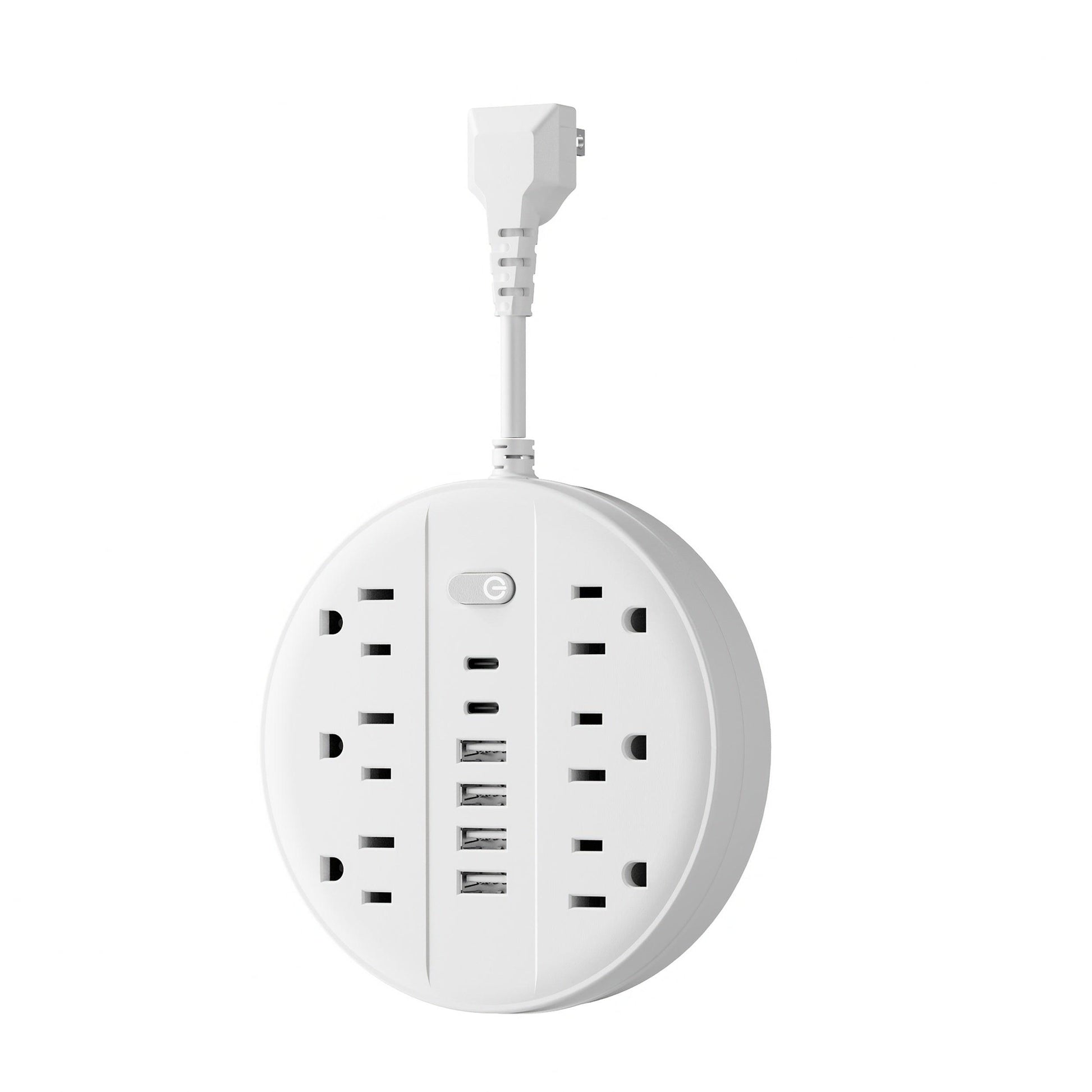 1pc 12-in-1 Multi-functional Power Socket With Surge Protector, 6 AC Outlets, 4 USB Outlets And 2 Type-c Ports. Wall-mountable Power Extension. Portable And Compact Design. Suitable For Home, Office And School. In White And B - Buy online at  Vibe In Cart.
