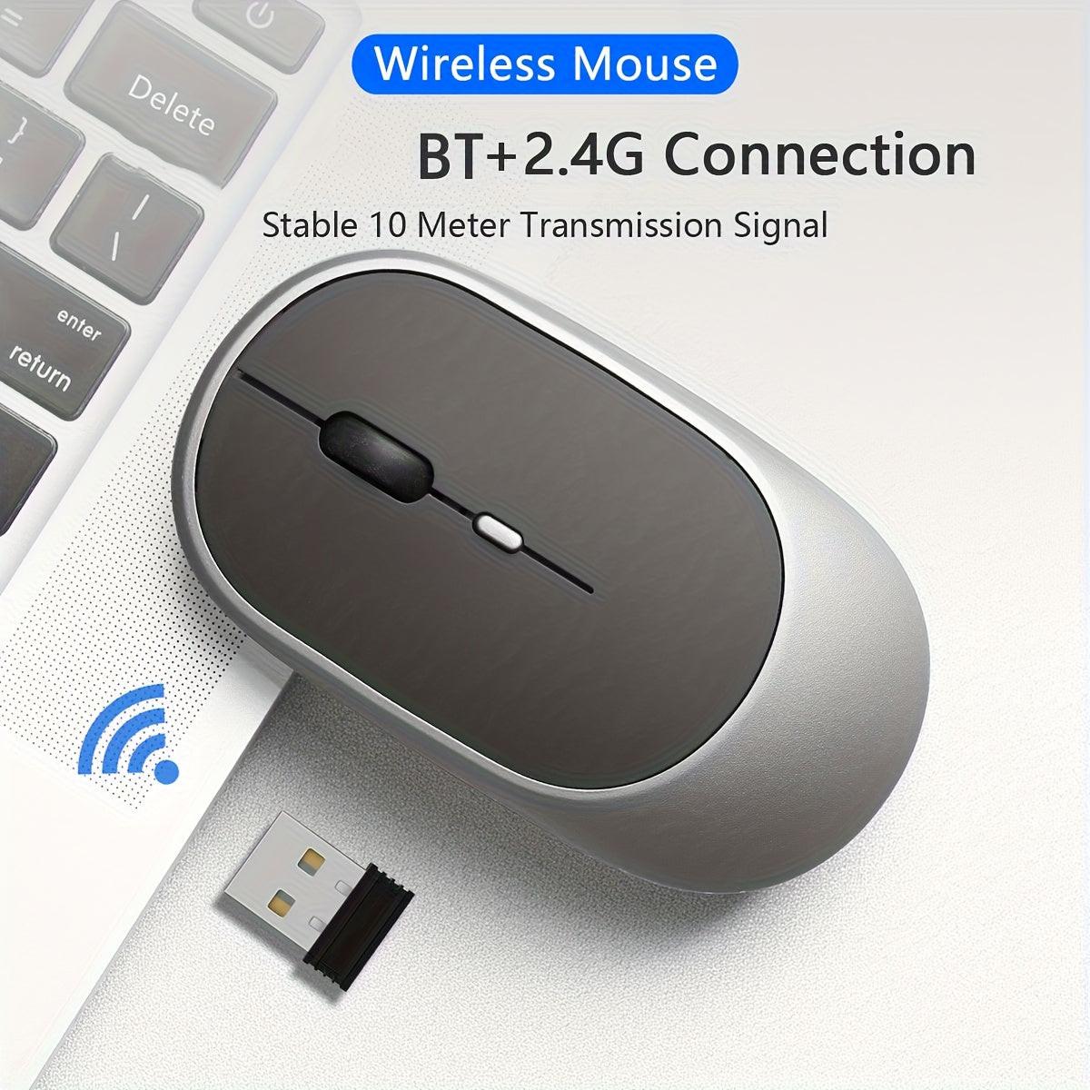 2.4G + BT Dual-mode Wireless Mouse, Ergonomic Comfortable Grip, Stable Connection, Portable Design, Five Colors of Fashionable Options (black/ gray/ pink/ green/ white), Office Wireless Mouse, 4-button Rechargeable Wireless M - Buy online at  Vibe In Cart.