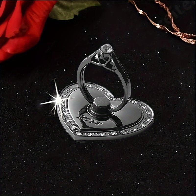 [360° Rotating | Durable] 360° Rotating Heart-Shaped Honeycomb Phone Stand | Foldable Adjustable Height, Durable Metal, Ergonomic Design | Hands-Free Viewing, Compatible with Most Phones, Car Mount, Decorative Accessory - Buy online at  Vibe In Cart.