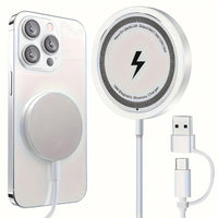 1pc Fast charging Fast-Charging Magnetic Wireless Charger 15W Pad for iPhone 16/15/14/13/12/11, Pro Max/Mini5W Samsung S24/S23/S23/S23 Ultra/S22/S22+/S22 U & for Airpods - Dual Input USB-C/A, Compatible, with Intelligent Over - Buy online at  Vibe In Cart.