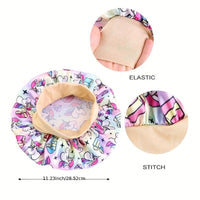 Unicorn Cartoon Printed Children's Satin Sleep Cap Baby Hair Care Cap - Buy online at  Vibe In Cart.