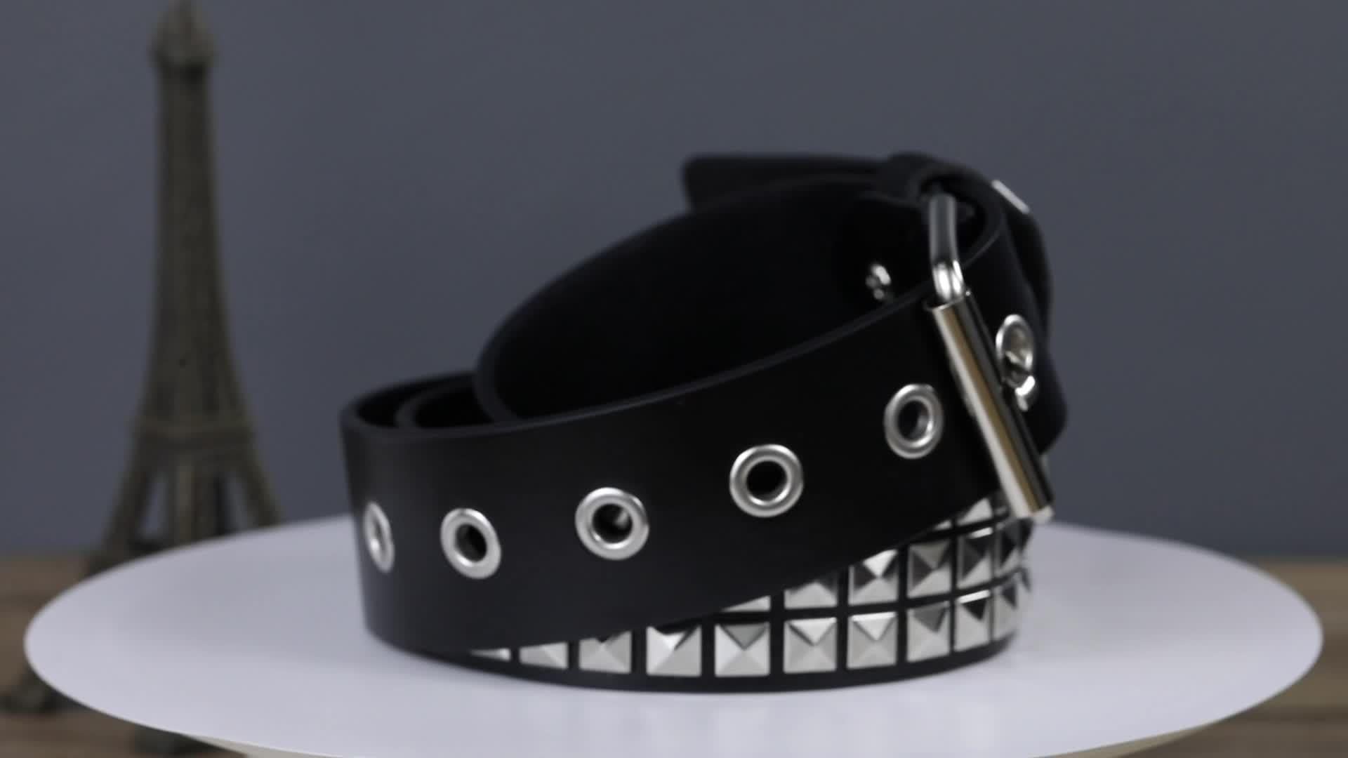 1pc Stylish PU Leather Rivet Pin Buckle Belt - Fashionable, Handsome, and Durable Accessory for Men - Ideal Gift Choice for Friends, Family, and Loved Ones - Buy online at  Vibe In Cart.