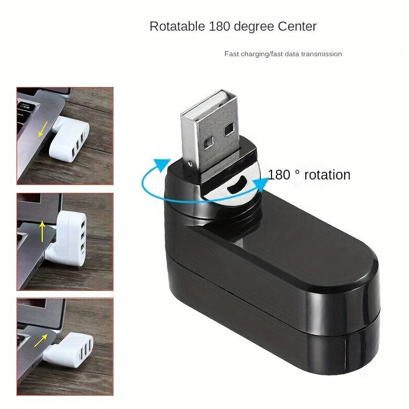 High Quality For Laptop For PC Hub USB Rotate Splitter Mini Adapter 3 Ports - Buy online at  Vibe In Cart.