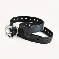 A Single Pack of PU Women'S Heart-Shaped Buckle, Simple And Stylish, Korean Version Ins Women'S Belt with Heart-Shaped Hollow Decoration for Dresses And Jeans. - Buy online at  Vibe In Cart.