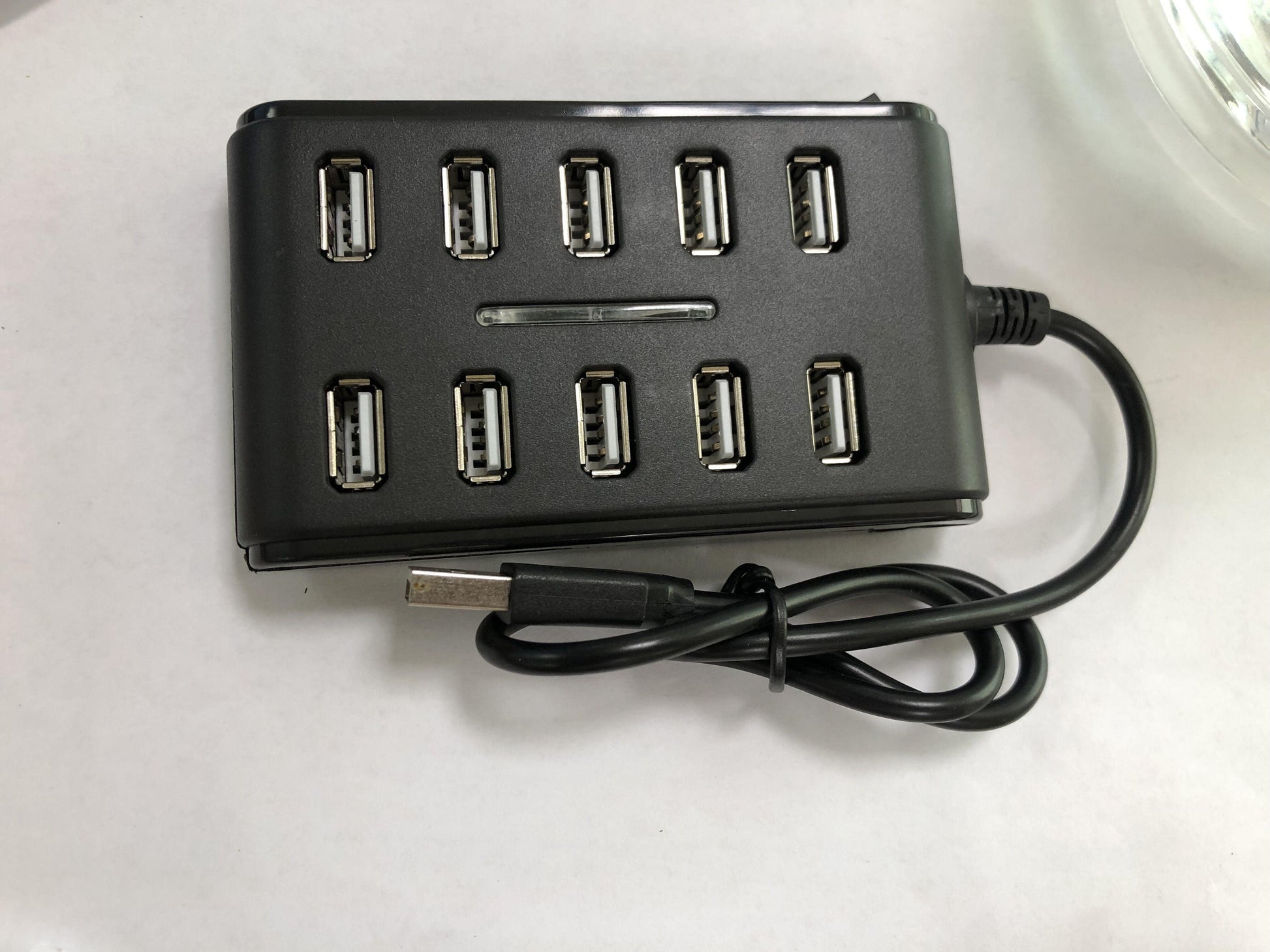 1pc Portable General Purpose Work Home With Switch ABS Plastic Double Row Ten Port USB HUB - Buy online at  Vibe In Cart.
