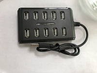 1pc Portable General Purpose Work Home With Switch ABS Plastic Double Row Ten Port USB HUB - Buy online at  Vibe In Cart.