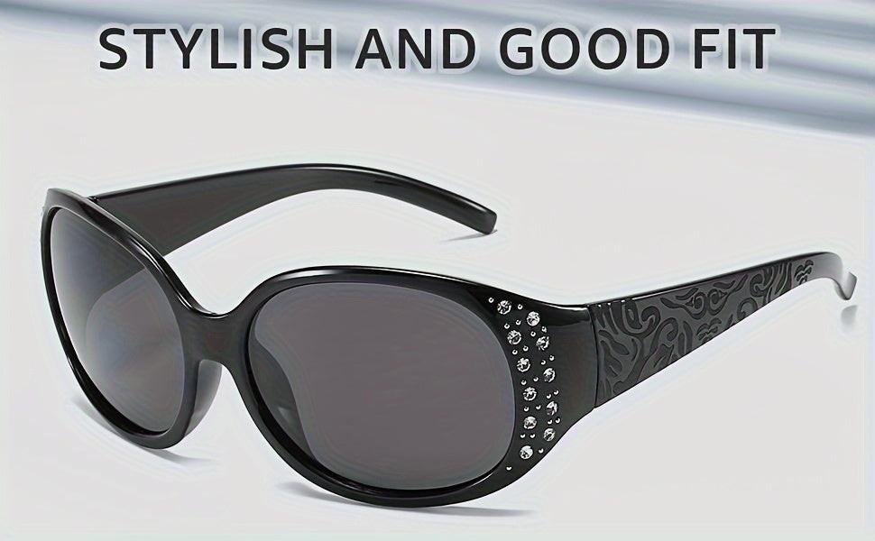 LVIOE Outlets Polarized Fashion Glasses for Women, Rhinestone Wrap Around Fashion Glasses with Protection Lens LS008 - Buy online at  Vibe In Cart.