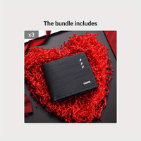 Men's Casual Black PU Leather Wallet with Card Slots, Zipper Coin Purse and Money Clip