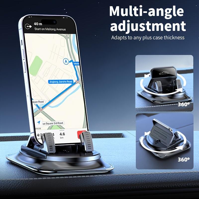 360° Rotatable Car Phone Holder, ABS Material with Silicone Non-Slip Pad, Suitable for Dashboard, Ideal for Cars, Office and Home Use - Buy online at  Vibe In Cart.