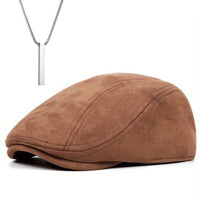 2-Pcs Set: One Hat and One Necklace, Men's Antler Beanie, New Youth Newsboy Cap, Windproof Warm Winter Hat, Christmas Party Accessory - Buy online at  Vibe In Cart.