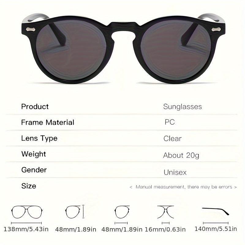 Round Fashion Polarized Women And Men Fashion Glasses UV Protection Trendy Classic Style Ideal for Beach,, Camping, Driving, Ideal Valentine's Day Gift - Buy online at  Vibe In Cart.