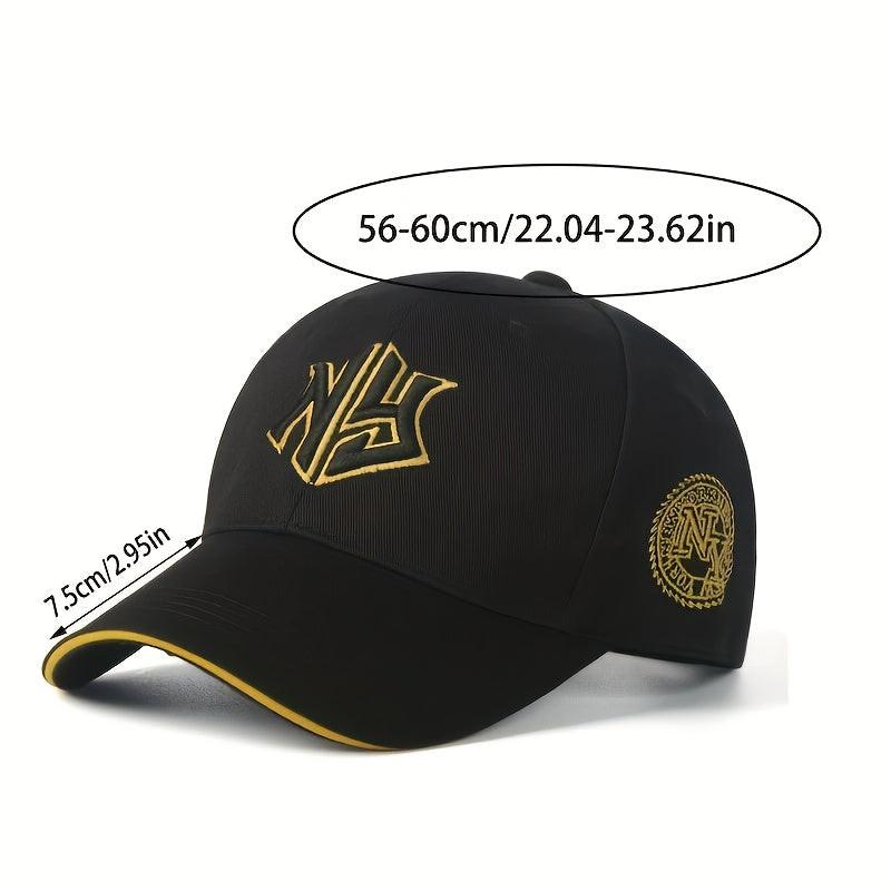 1pc Unisex Baseball Cap with Embroidered NY Logo & Stars - Lightweight Hat, Stretch Fit Adjustable Buckle for Outdoor Fishing, Travel, Shopping - All-Season Sportswear, Adjustable Baseball Cap, Durable Headgear - Buy online at  Vibe In Cart.